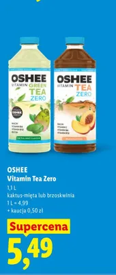 Oshee Vitamin Tea Zero kaktus-mięta promocja w Lidl
