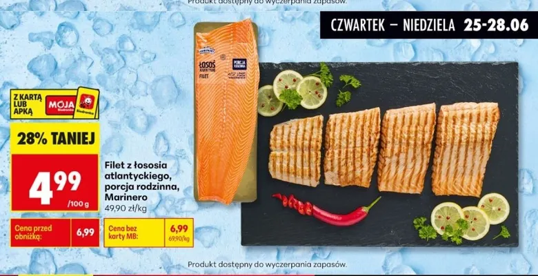 Filet z łososia atlantyckiego porcja rodzinna Marinero promocja w Biedronka