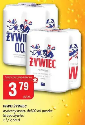 Piwo Żywiec w wybrany asort. puszka promocja w Chorten