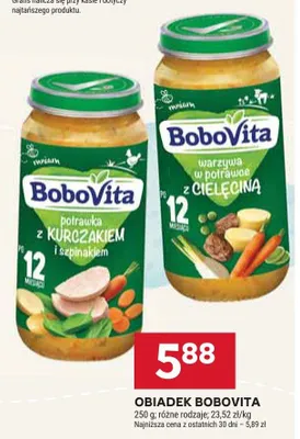 Obiadek BoboVita warzywa w potrawce z cielęciną promocja w Stokrotka