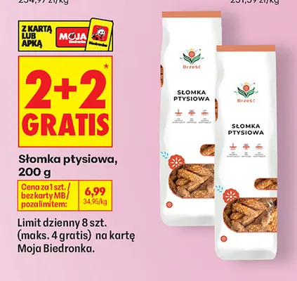 Słomka ptysiowa Brześć promocja w Biedronka