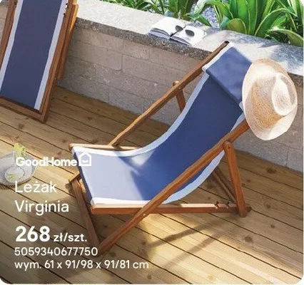 Leżak Virginia promocja w Castorama
