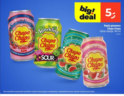 Napój gazowany Chupa Chups Sour Green Apple promocja w Dealz