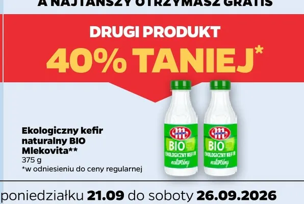 Ekologiczny kefir naturalny BIO Mlekovita promocja w Netto
