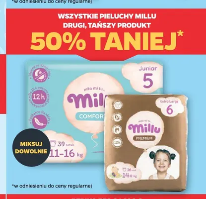 Pieluchy Premium Extra Large 6 Millu promocja w Netto