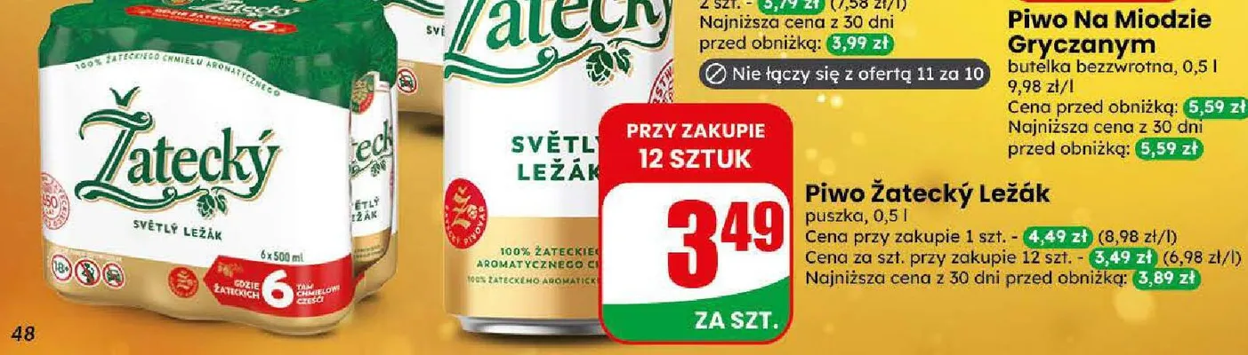Piwo Žatecký Ležák promocja w Dino