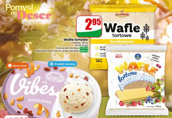 Wafle tortowe promocja w Dino