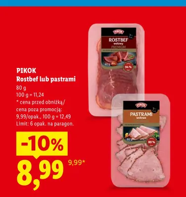 Rostbef Pikok promocja w Lidl