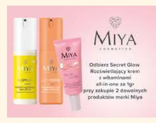 Rozświetlający krem z witaminami all-in-one Miya Secret Glow promocja w Drogerie Natura