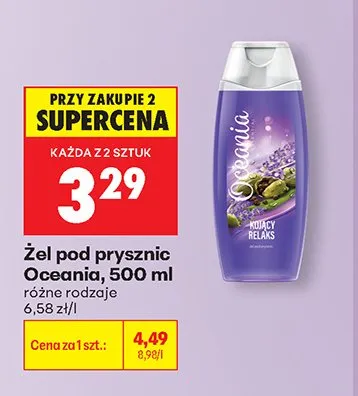 Żel pod prysznic Oceania Kojący Relaks promocja w Biedronka
