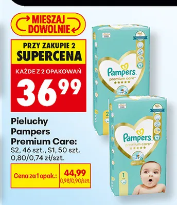 Pieluchy Pampers Premium Care S2 promocja w Biedronka