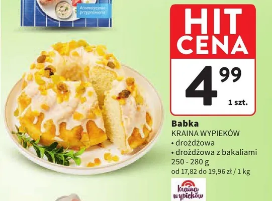 Babka drożdżowa z bakaliami promocja w Intermarche