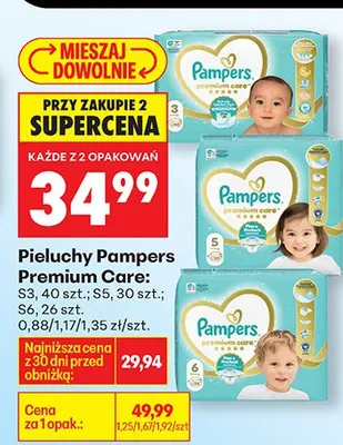 Pieluchy Premium Care S3, 40 szt. promocja w Biedronka