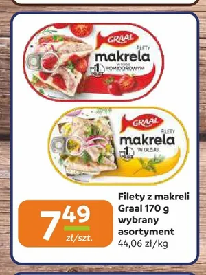 Filety z makreli w sosie pomidorowym Graal promocja w Społem Częstochowa