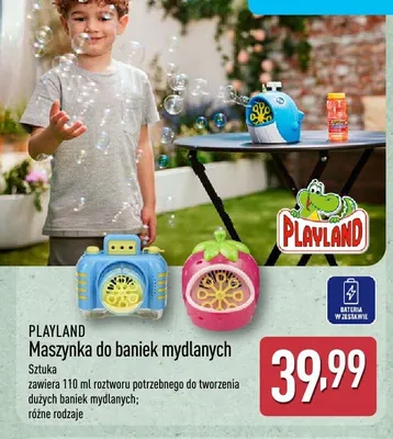Maszynka do baniek mydlanych PLAYLAND promocja w Aldi