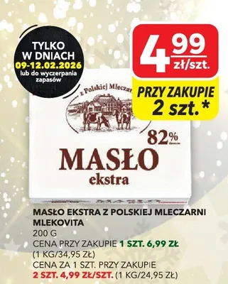 Masło ekstra z polskiej mleczarni Mlekovita promocja w Top Market