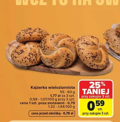 Kajzerka wieloziarnista promocja w Carrefour
