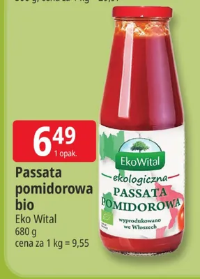 Passata pomidorowa bio Eko Wital promocja w Leclerc