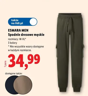 Spodnie dresowe męskie ESMARA MEN promocja w Lidl