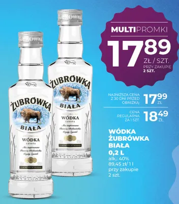 Wódka Żubrówka Biała promocja w Duży Ben