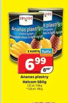 Ananas w puszce Helcom plastry promocja w Delfin