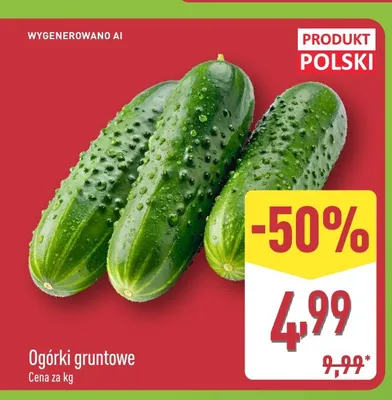 Ogórki gruntowe promocja w Aldi