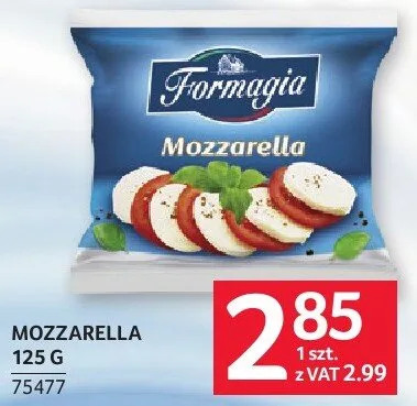 Mozzarella Formagia 125 g promocja w Selgros