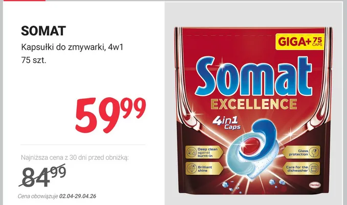 Kapsułki do zmywarki, 4w1 promocja w Rossmann