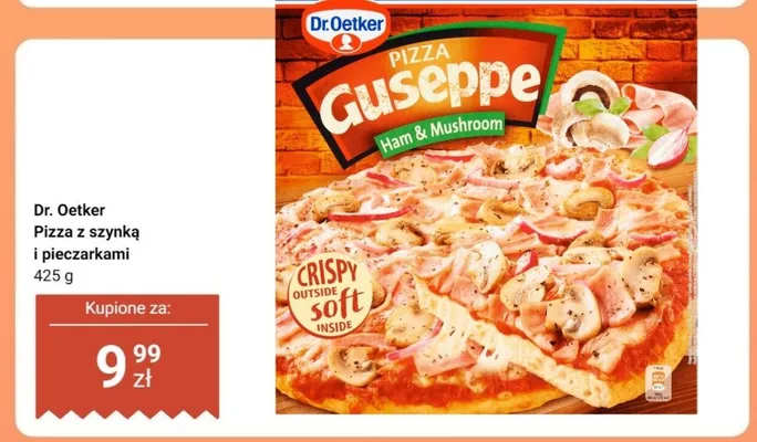 Pizza z szynką i pieczarkami promocja w Dino