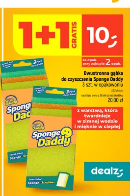 Dwustronna gąbka do czyszczenia Scrub Daddy Sponge Daddy 3-pak promocja w Dealz