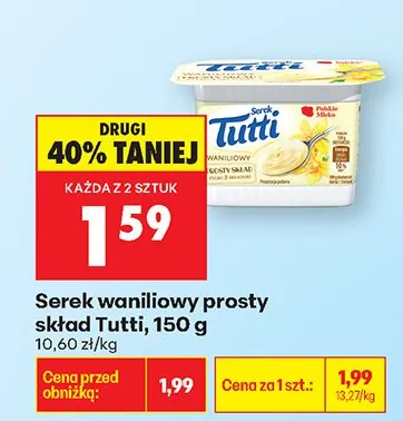 Serek waniliowy prosty skład promocja w Biedronka