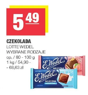 Czekolada Lotte Wedel promocja w SPAR