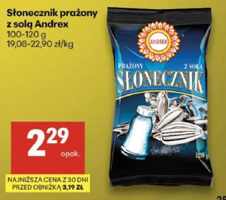 Słonecznik prażony z solą promocja w Delikatesy Centrum