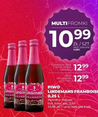 Piwo Lindemans Framboise promocja w Duży Ben