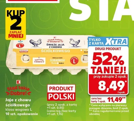 Jaja z chowu ściółkowego klasa L Kaufland Stąd takie Dobre! promocja w Kaufland
