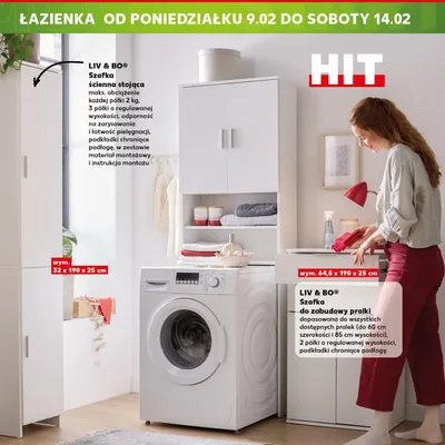 Szafka do zabudowy pralki promocja w Kaufland
