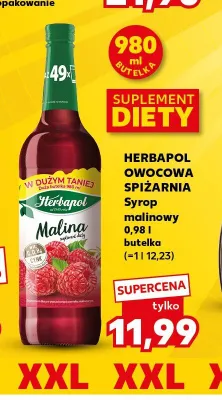 Syrop malinowy Owocowa Spiżarnia Herbapol suplement diety promocja w Kaufland
