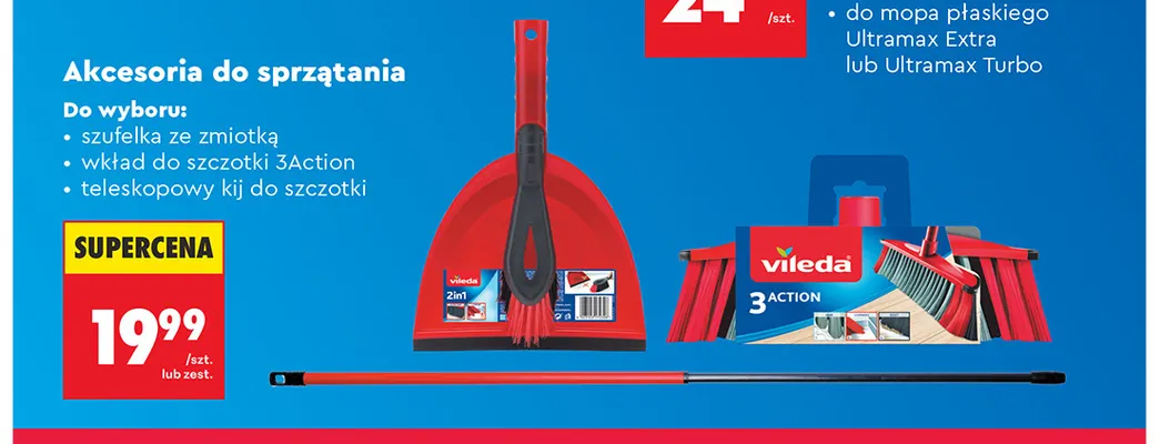 Szufelka ze zmiotką Vileda 2in1 promocja w Biedronka