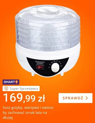 Suszarka do grzybów warzyw i owoców Sternhoff promocja w Allegro
