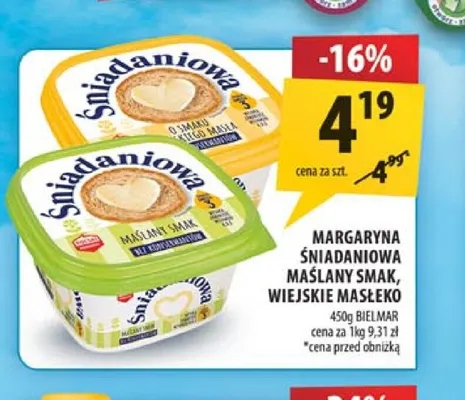 Margaryna Śniadaniowa Wiejskie Masłeko Bielmar promocja w Arhelan