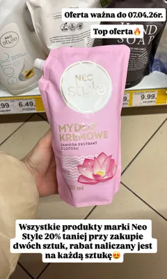 Mydło kremowe z ekstraktem z lotosu promocja w Dino