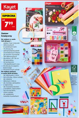Zestawy kreatywne, różne rodzaje promocja w Biedronka