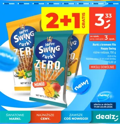 Rurki z kremem Flis Happy Swing promocja w Dealz