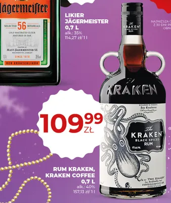 Rum Kraken, Kraken Coffee 0,7 L promocja w Duży Ben