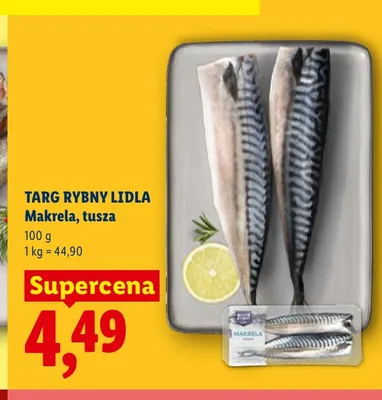 Makrela tusza Targ Rybny Lidla promocja w Lidl