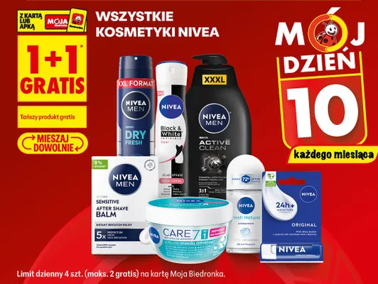 Pomadka ochronna do ust Nivea Original Care promocja w Biedronka