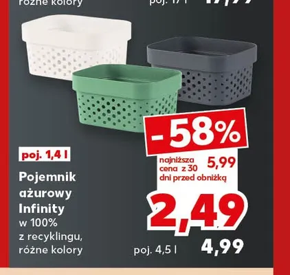 Pojemnik ażurowy Infinity Curver 1,4 l promocja w Kaufland
