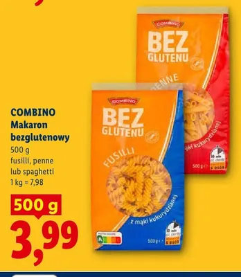 Makaron bezglutenowy spaghetti Combino promocja w Lidl