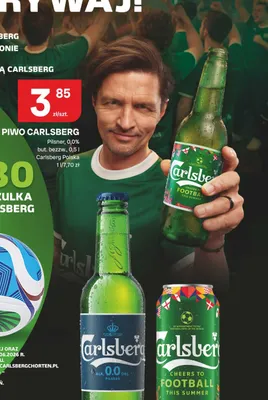 Piwo Carlsberg Pilsner butelka bezzwrotna promocja w Chorten