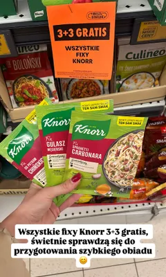 Wszystkie Fixy Knorr 3+3 GRATIS promocja w Biedronka